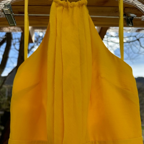 Banana Republic NWT Sunshine Yellow Wedding Guest Halter Tie Neck Dress sz 6 - Picture 10 of 16